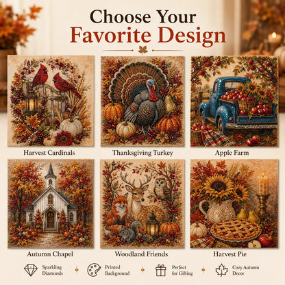 🍂 Autumn & Thanksgiving DIY Diamond Painting Kit