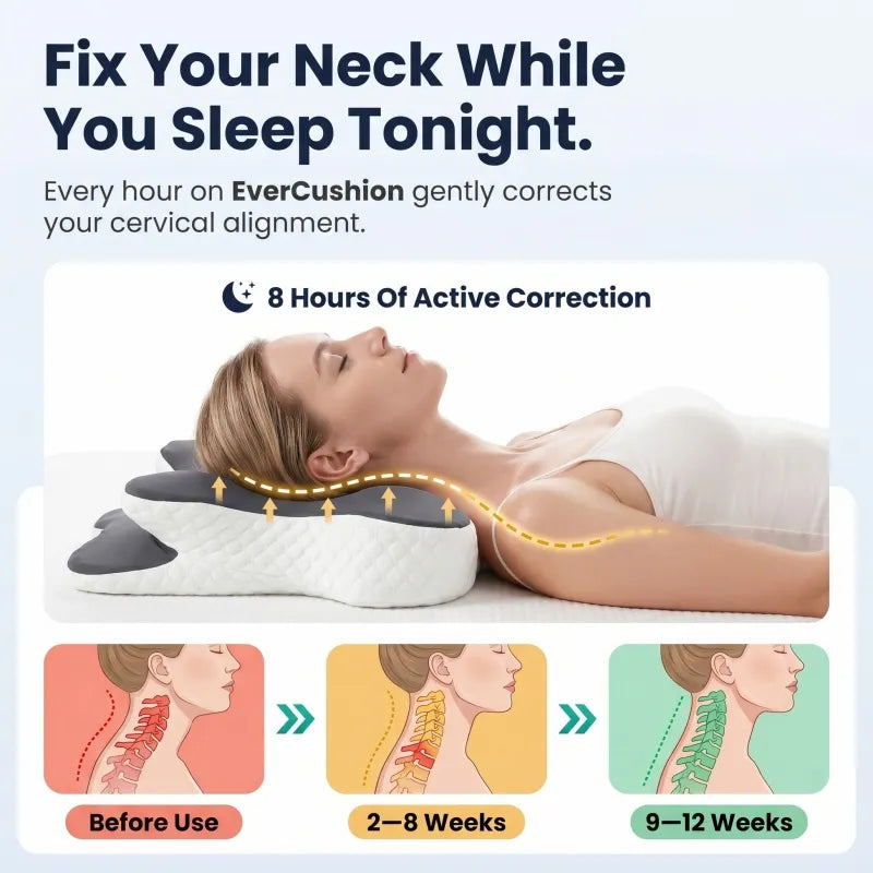 Adjustable ergonomic memory foam neck pillow