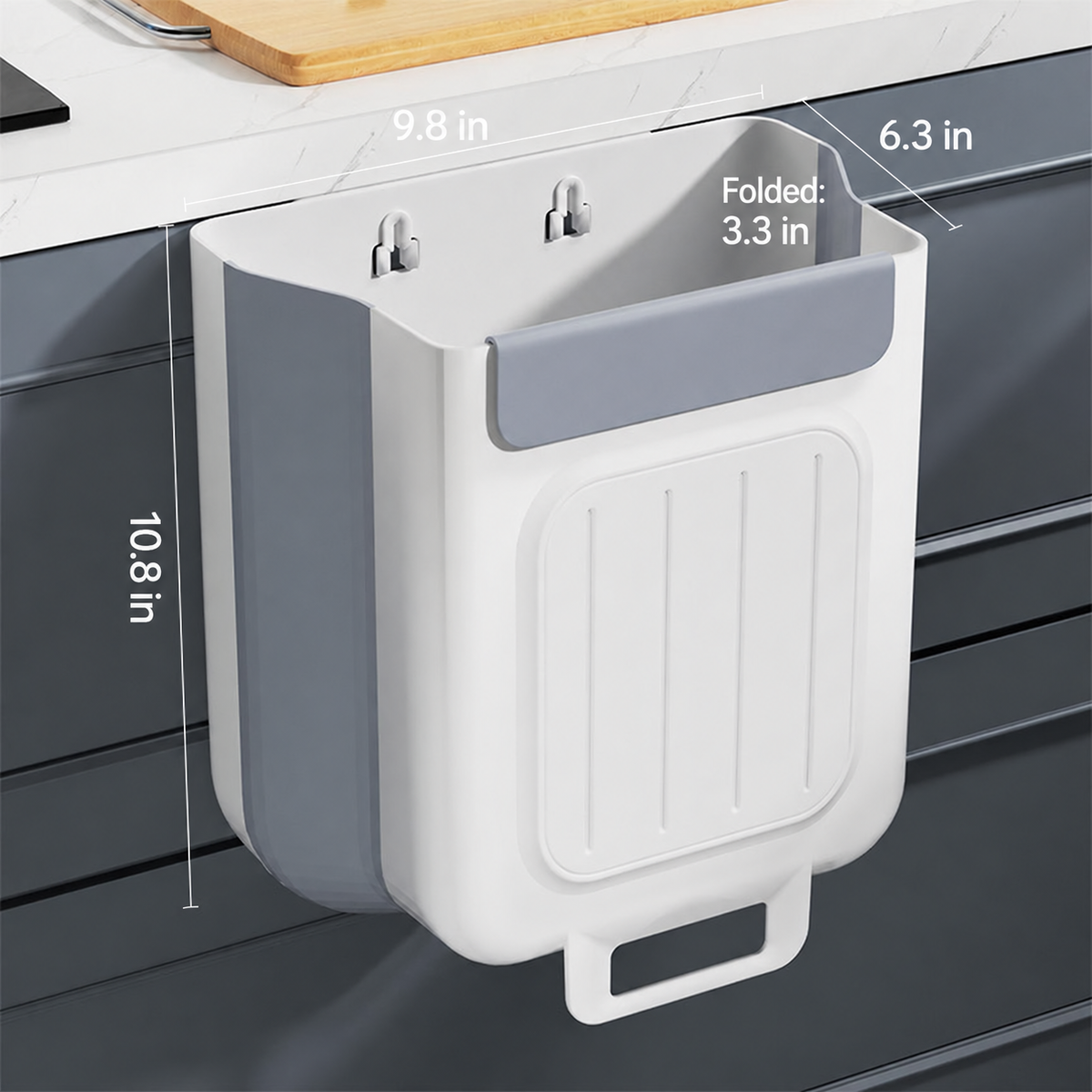 🔥 Hot Sale 50% OFF-Foldable Hanging Trash-2026 New Hanging Bin for Kitchen Cabinet Doors🗑️