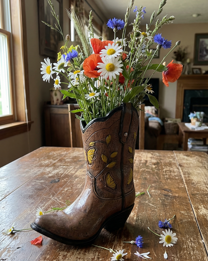 Cowboy Boot Vases