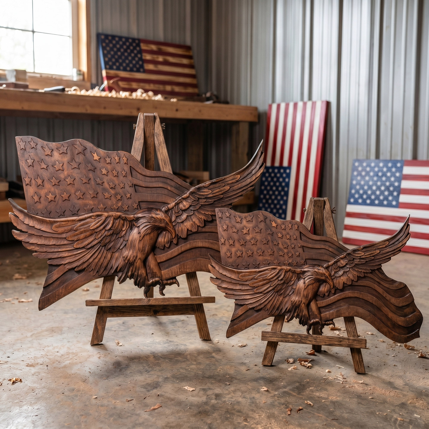 "Wings of Freedom" - Handcarved Wooden Art