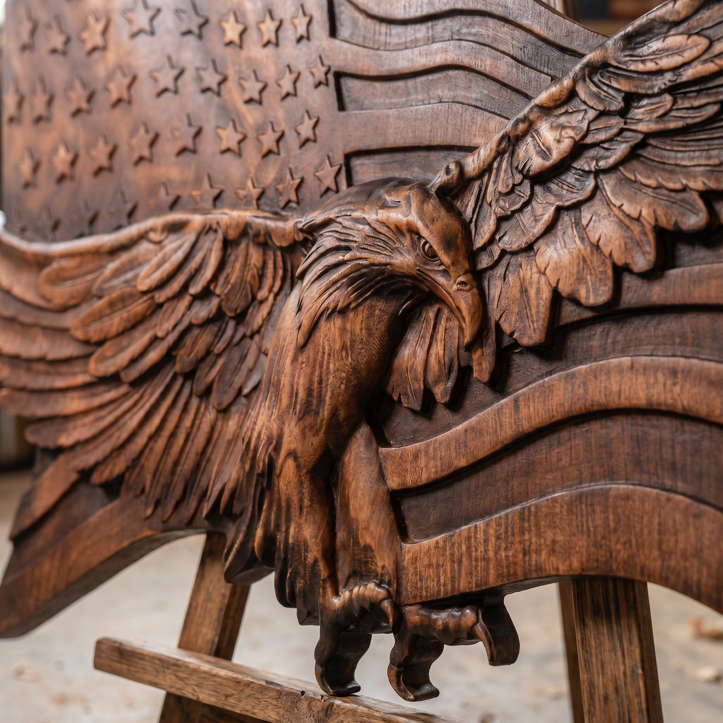 "Wings of Freedom" - Handcarved Wooden Art