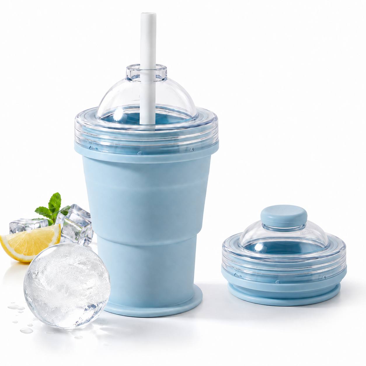🔥Last Day 49% OFF 🔥2-in-1 Collapsible Ice Ball Tumbler