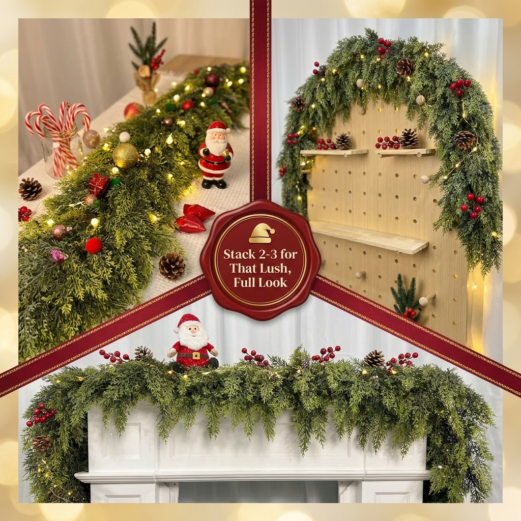 6FT Artificial Cedar Christmas Garland