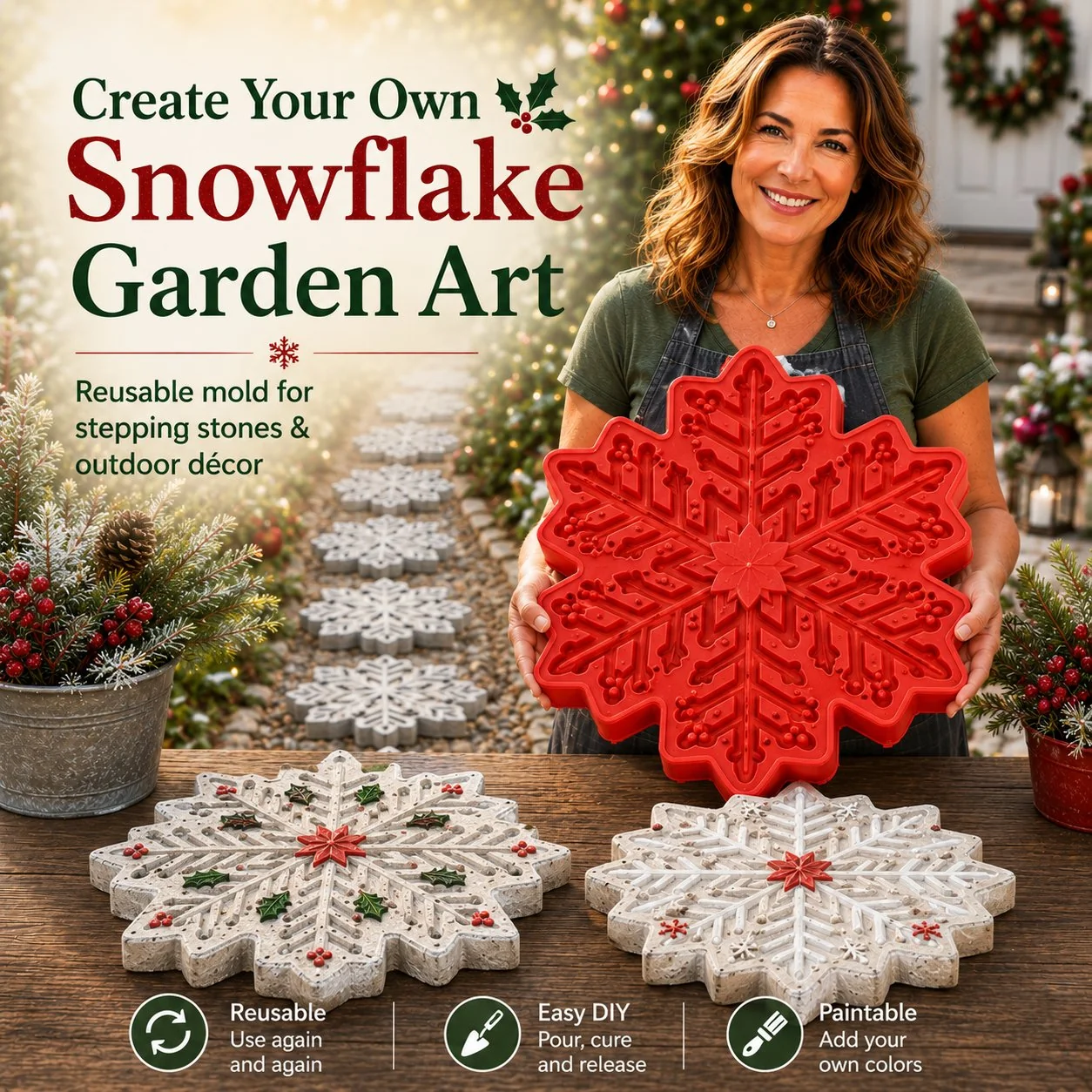 💥 LAST DAY 49% OFF - 🌻 Reusable Garden Art Mold – Make Your Garden Truly One of a Kind