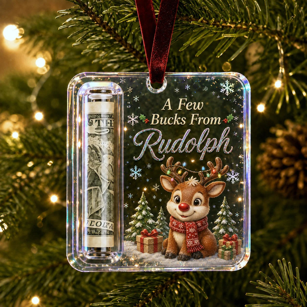 🔥LAST DAY 41% OFF - 🎄Christmas Cash Gift Ornament- Make Cash Feel Like A Real Christmas Gift💵