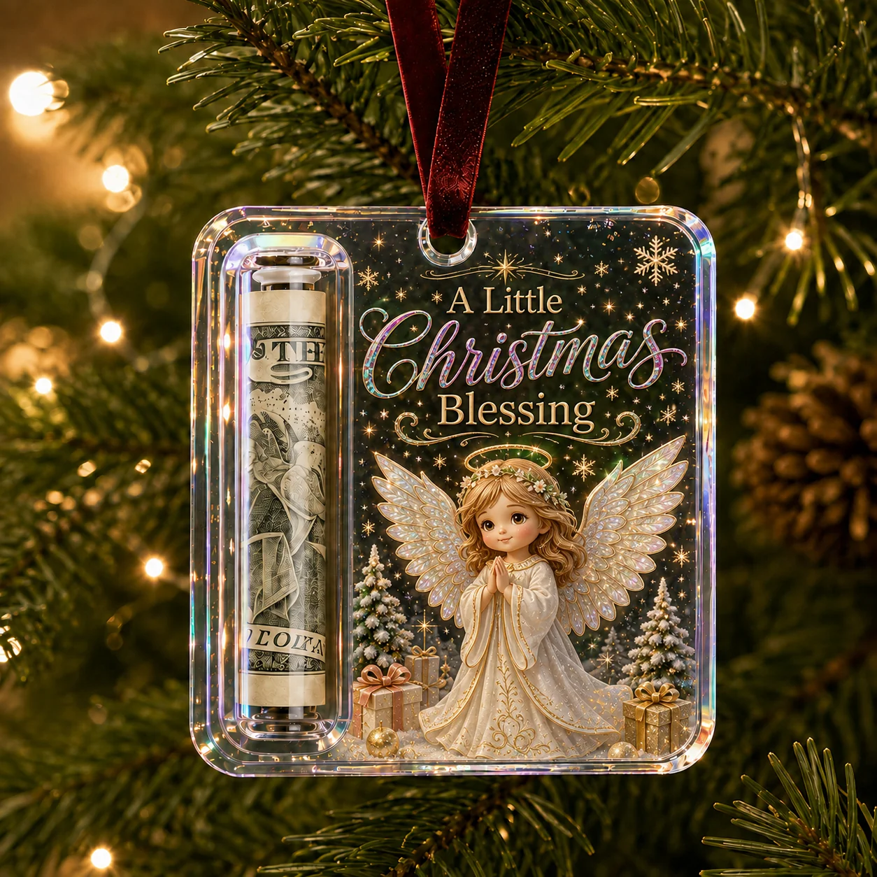 🔥LAST DAY 41% OFF - 🎄Christmas Cash Gift Ornament- Make Cash Feel Like A Real Christmas Gift💵