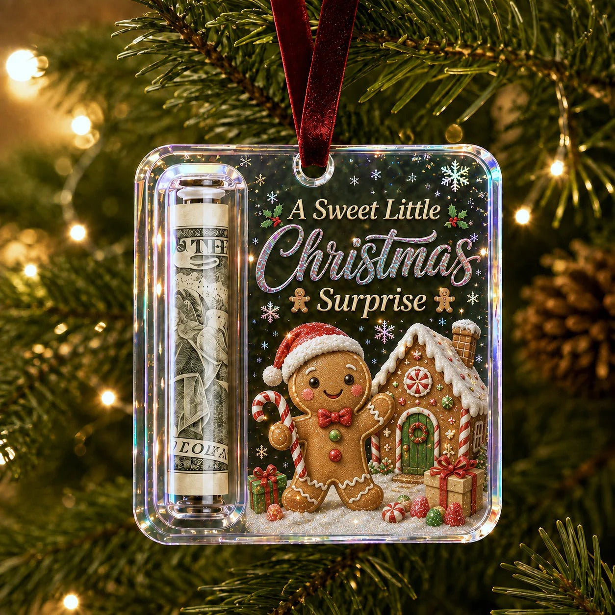 🔥LAST DAY 41% OFF - 🎄Christmas Cash Gift Ornament- Make Cash Feel Like A Real Christmas Gift💵
