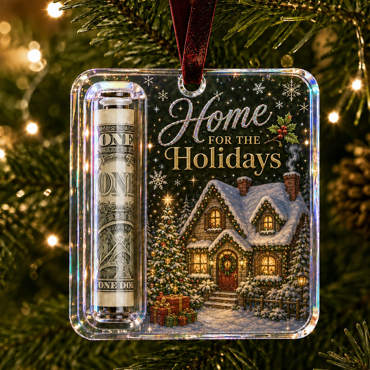 🔥LAST DAY 41% OFF - 🎄Christmas Cash Gift Ornament- Make Cash Feel Like A Real Christmas Gift💵