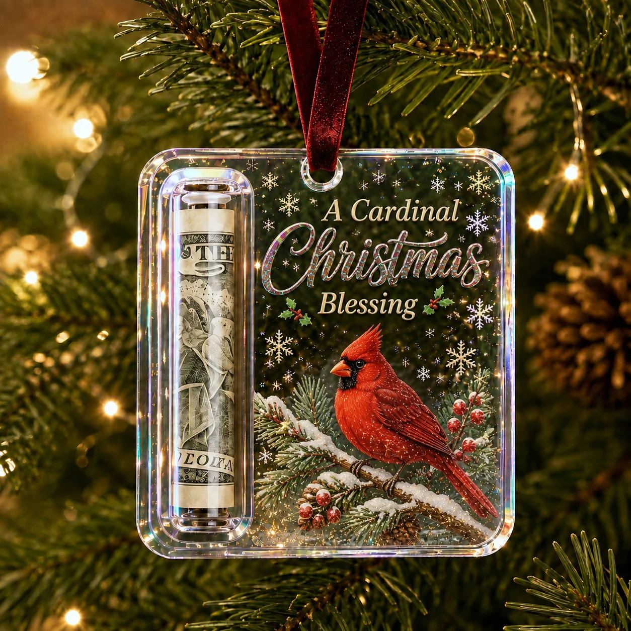 🔥LAST DAY 41% OFF - 🎄Christmas Cash Gift Ornament- Make Cash Feel Like A Real Christmas Gift💵