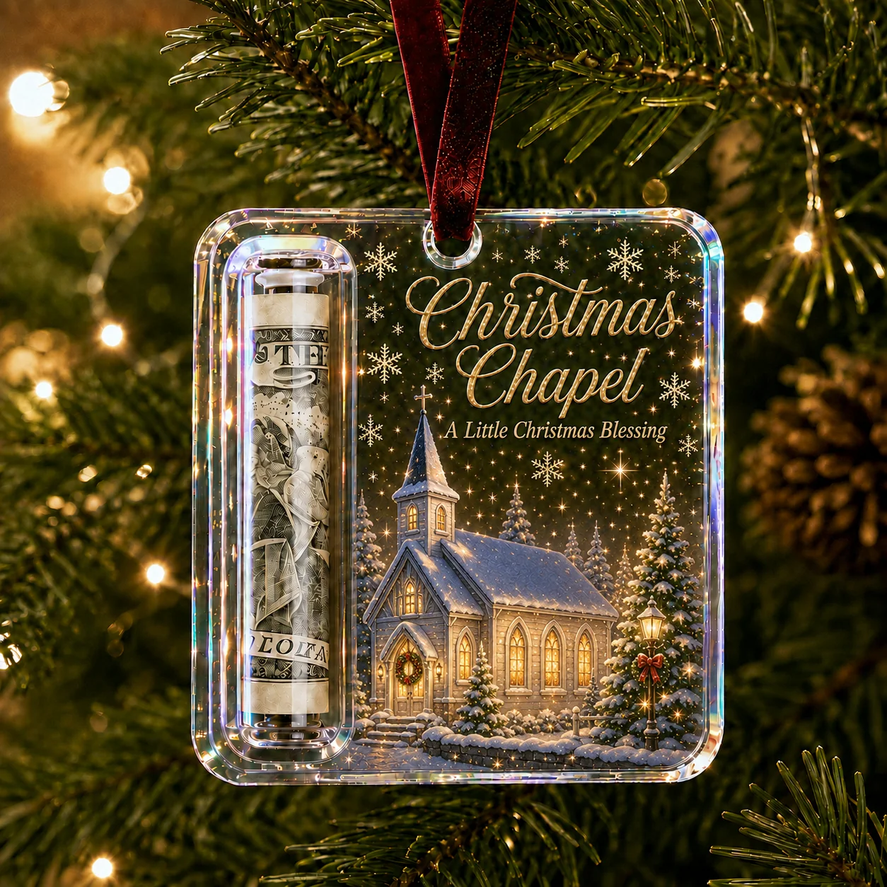🔥LAST DAY 41% OFF - 🎄Christmas Cash Gift Ornament- Make Cash Feel Like A Real Christmas Gift💵