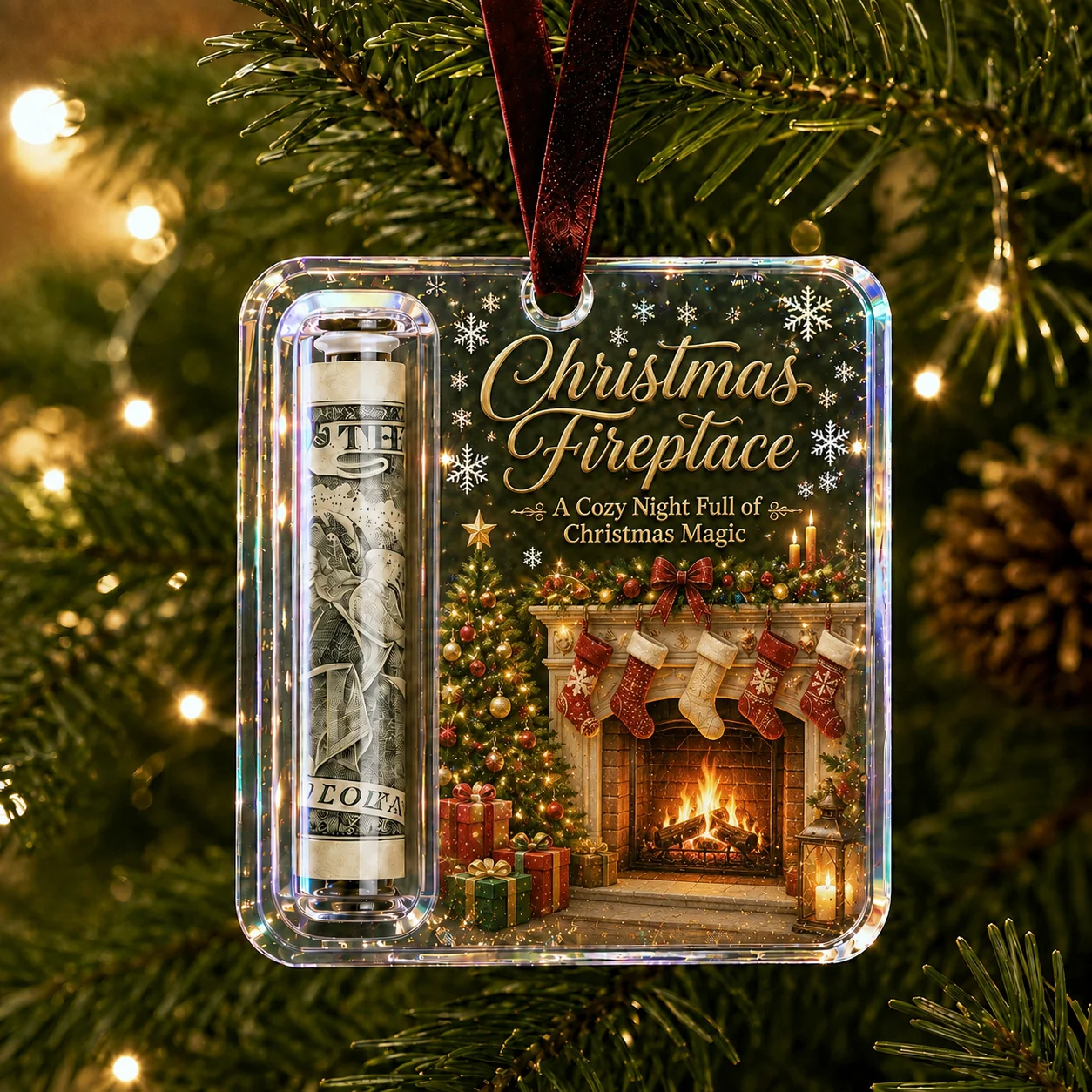 🔥LAST DAY 41% OFF - 🎄Christmas Cash Gift Ornament- Make Cash Feel Like A Real Christmas Gift💵