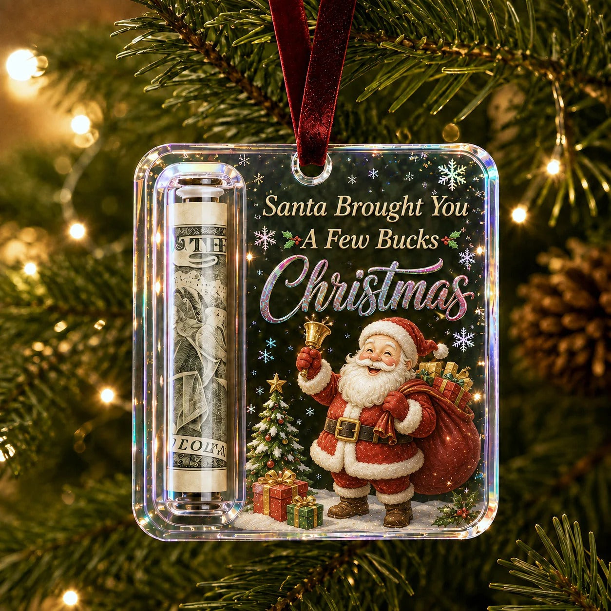 🔥LAST DAY 41% OFF - 🎄Christmas Cash Gift Ornament- Make Cash Feel Like A Real Christmas Gift💵