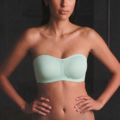 💞Womens Strapless Bras Push Up Bandeau Bra Non Slip Wireless Supportive Padded Bras Seamless Comfortable Tube Jelly Bra