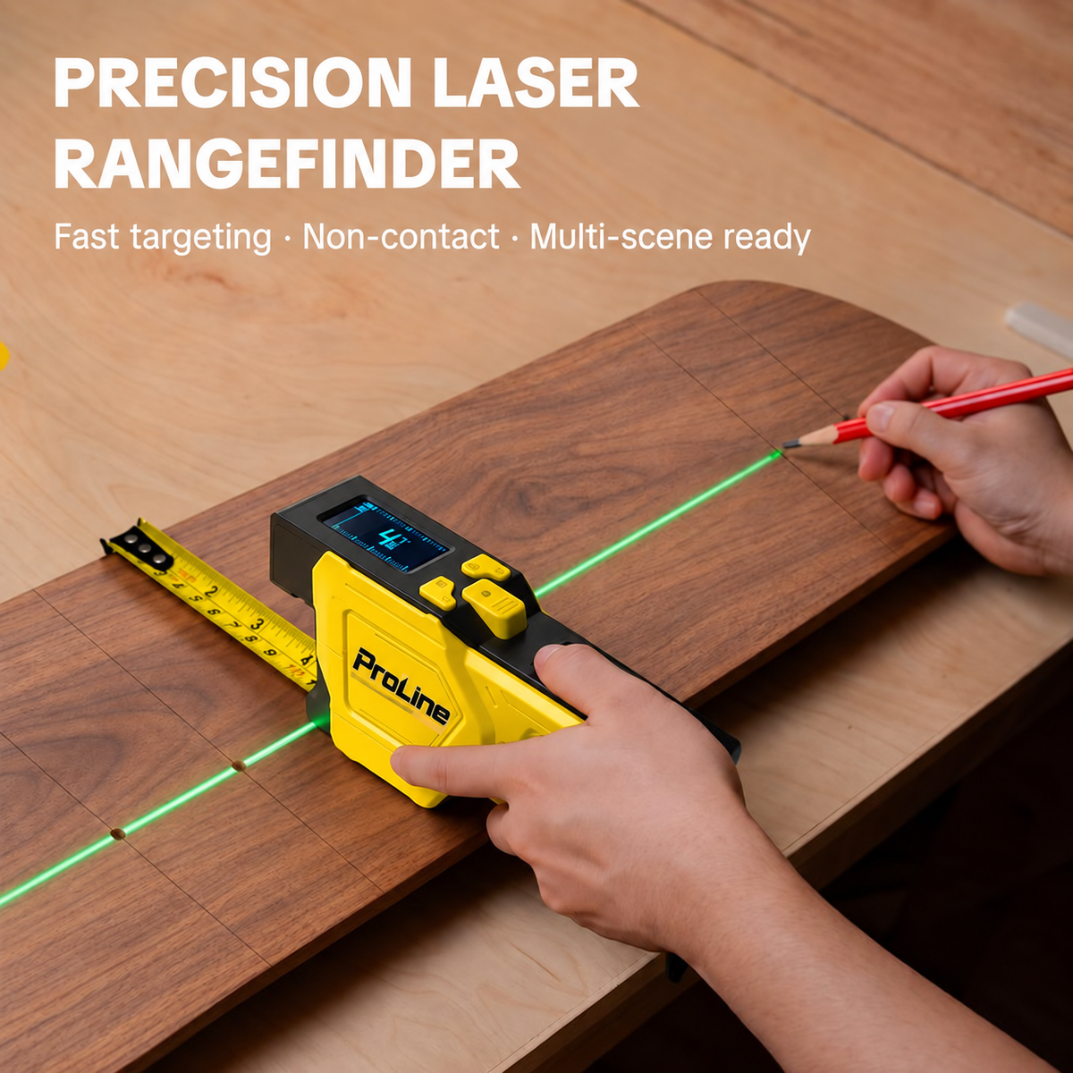 ProLine Digital Laser Tape Measure