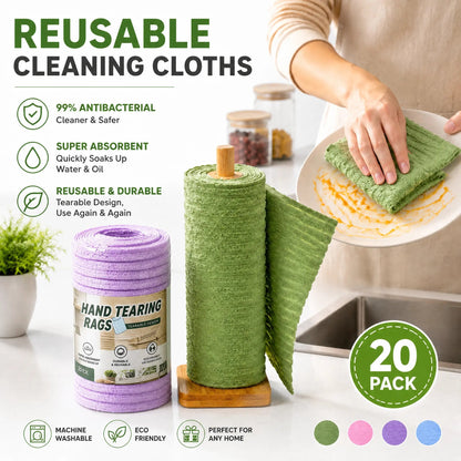 Reusable plush cleaning cloth roll — image 1