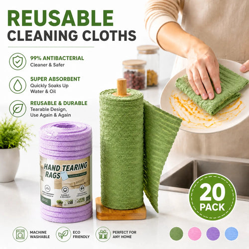 Reusable plush cleaning cloth roll — image 1