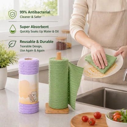 Reusable plush cleaning cloth roll — image 3