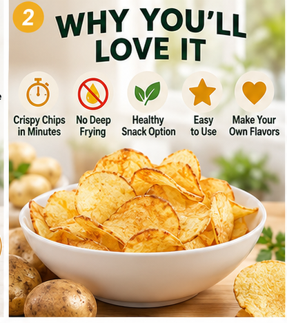 🔥 Limited time 50% off – Microwave potato chip maker set
