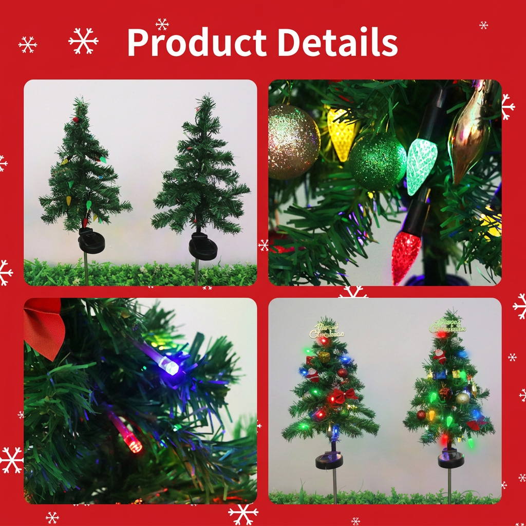 Solar Christmas Tree Stake Lights