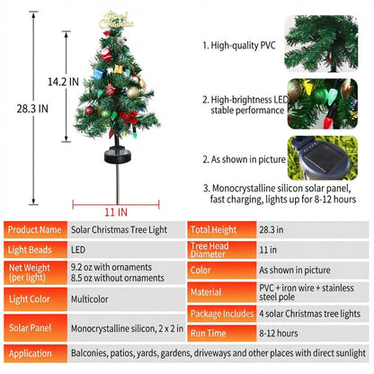 Solar Christmas Tree Stake Lights
