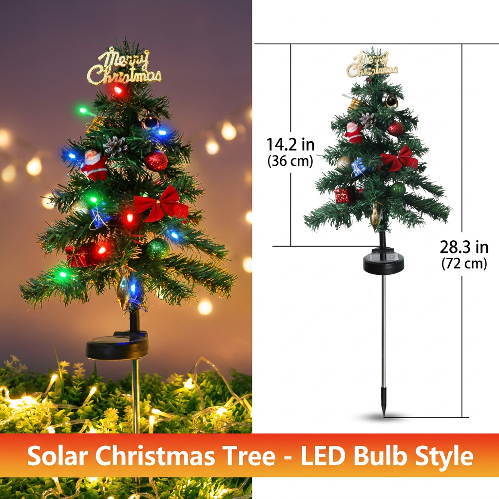Solar Christmas Tree Stake Lights