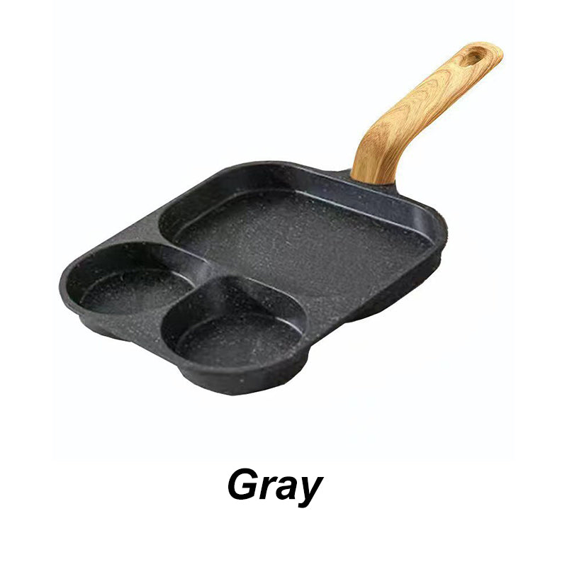 🔥Hot Sale🔥🍳 3-Compartment Non-Stick Pan – Cook 3 Foods at Once