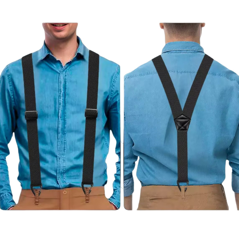 Limited time 50% off-Men's X-Back Suspenders with Hook Clips
