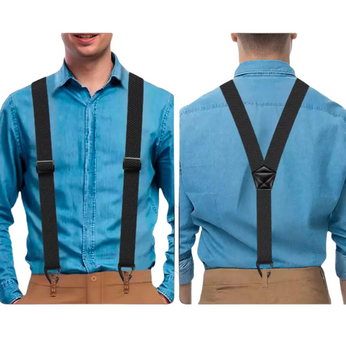 Limited time 50% off-Men's X-Back Suspenders with Hook Clips