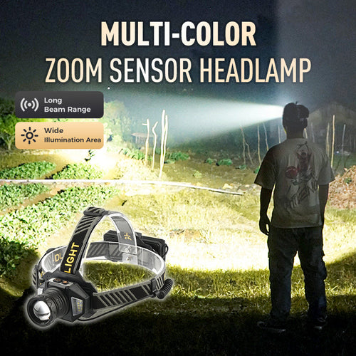 🔥Limited-time 50% off 🔥Headl light with multi-color zoom sensor