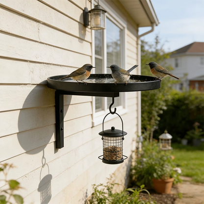 🐦 LIMITED-TIME 50% OFF! 🌿 Wall-Mounted Metal Bird Bath – Dual-Function, Iron, Space-Saving 🏡