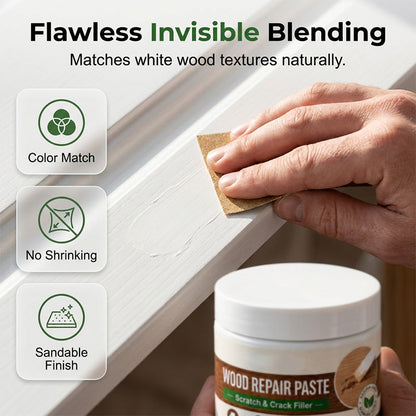 🖌️ No Sanding Needed! Easy Wood Repair Paste with Tool – Just Fill & Done. 🚀