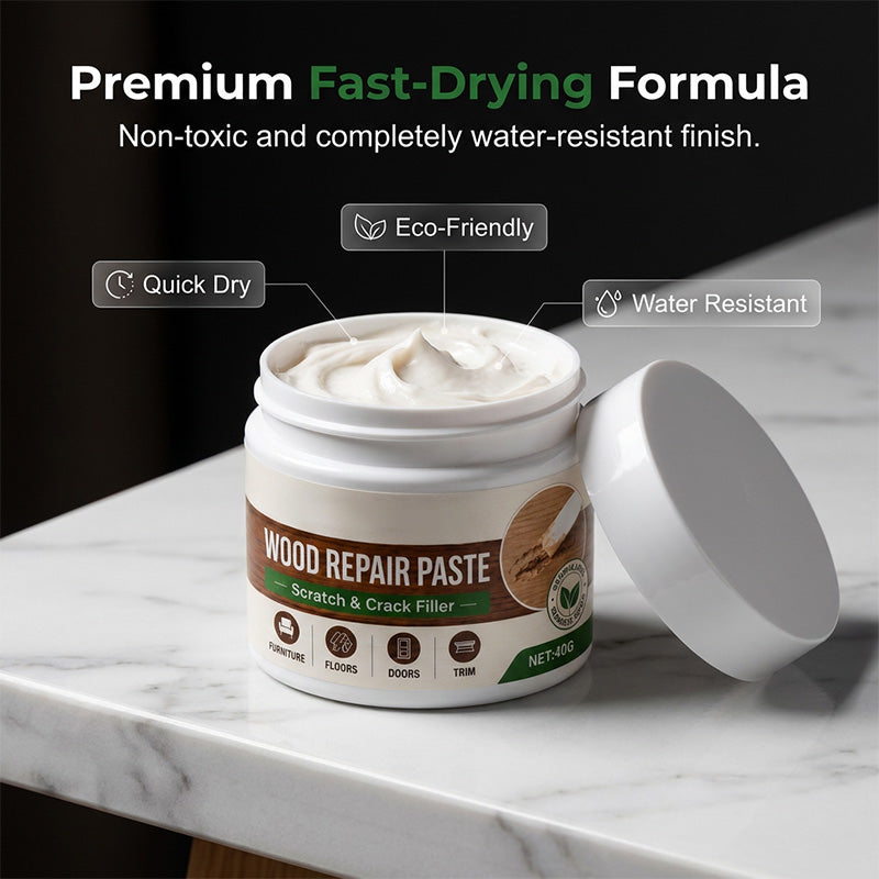🖌️ No Sanding Needed! Easy Wood Repair Paste with Tool – Just Fill & Done. 🚀