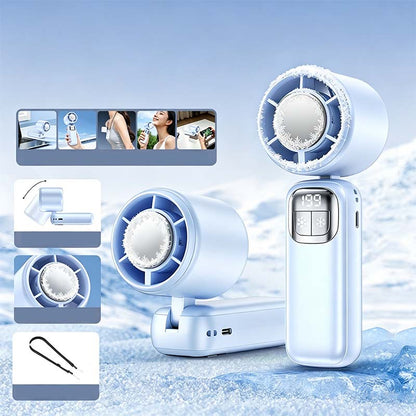 🔥⚡ 50K+ SOLD! ❄️ Foldable Handheld Cooling Fan with LED Display