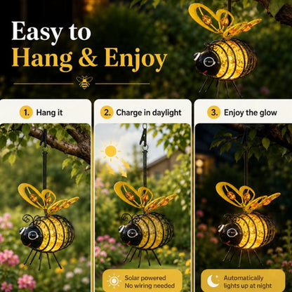 🔥Hot Sale 49% OFF🔥Solar-Powered Hanging Bee Light🐝