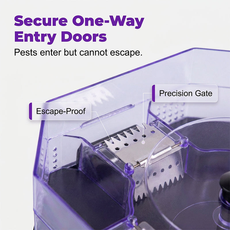 🥳2026 HOT SALE🥳💞50K+ SOLD!♻️🪳49% OFF! Reusable Roach Trap – Physical capture, no toxic sprays. One‑way doors, easy to check & clean. Safe for homes with kids & pets! 🏠✨