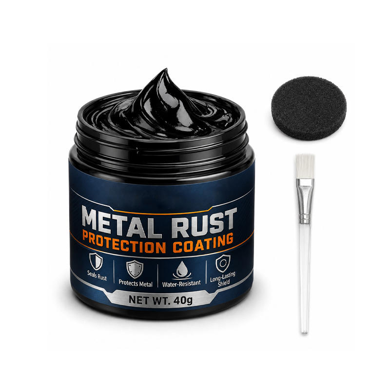 Metal Rust Repair Paste - container brush and cleaning pad