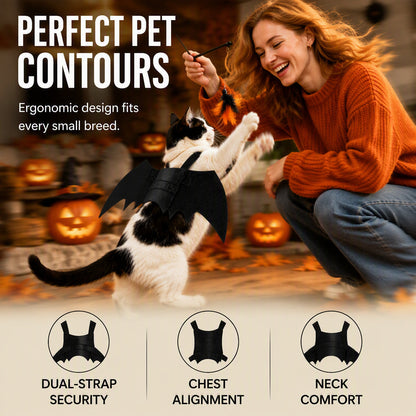 🔥Hot Sale 50% OFF🔥 Halloween Pet Bat Wings – Adjustable Straps, Lightweight Felt, for Cats & Small Dogs, Party & Photo Props 🦇