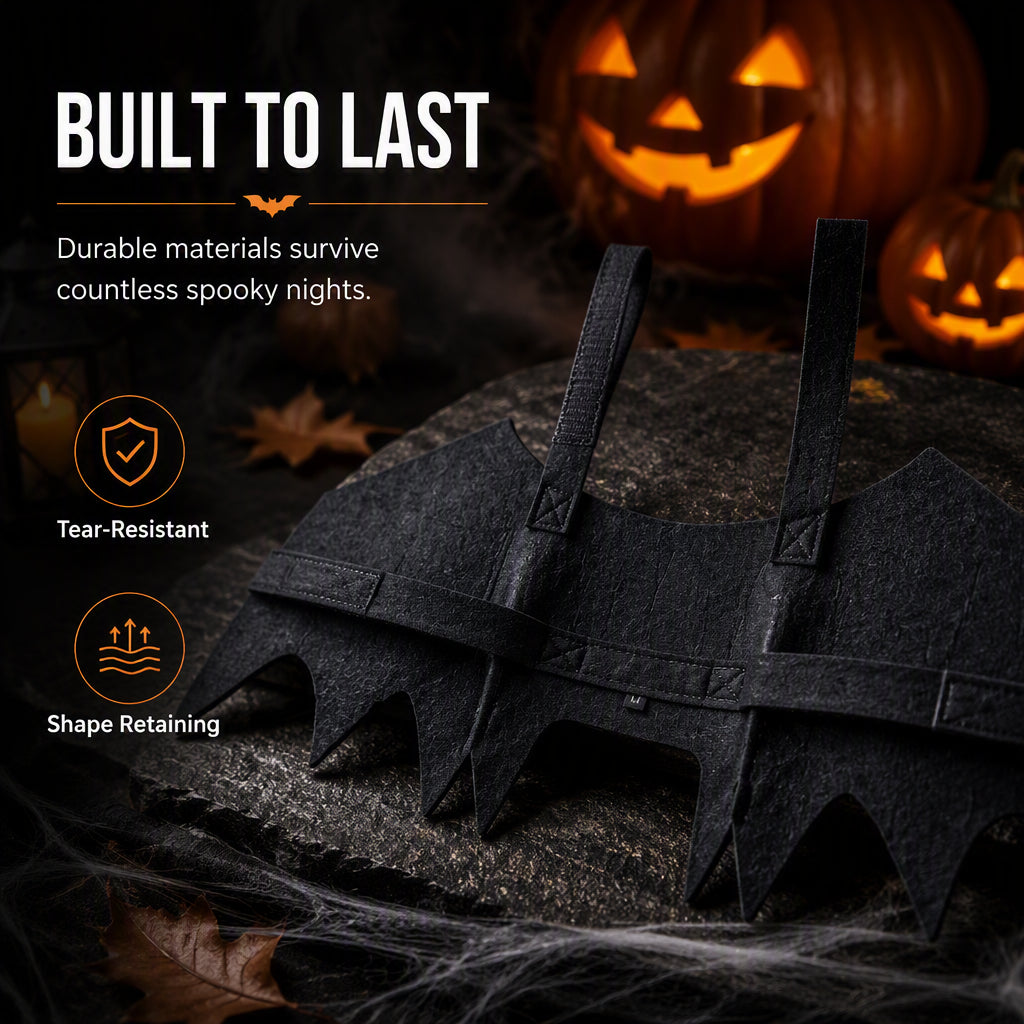 🔥Hot Sale 50% OFF🔥 Halloween Pet Bat Wings – Adjustable Straps, Lightweight Felt, for Cats & Small Dogs, Party & Photo Props 🦇