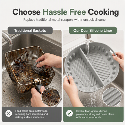 🔥 Limited-Time 50% OFF —Reusable Divided Air Fryer Silicone Liner