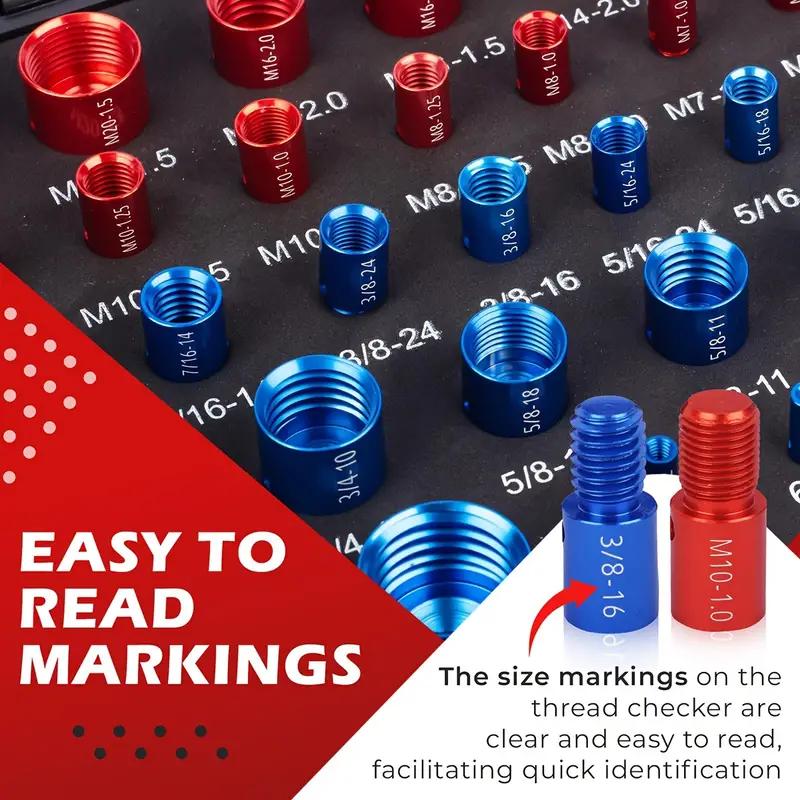 🔧Nut & Bolt Thread Checker Kit for Inspection of Fixed Bolts or Threaded Holes