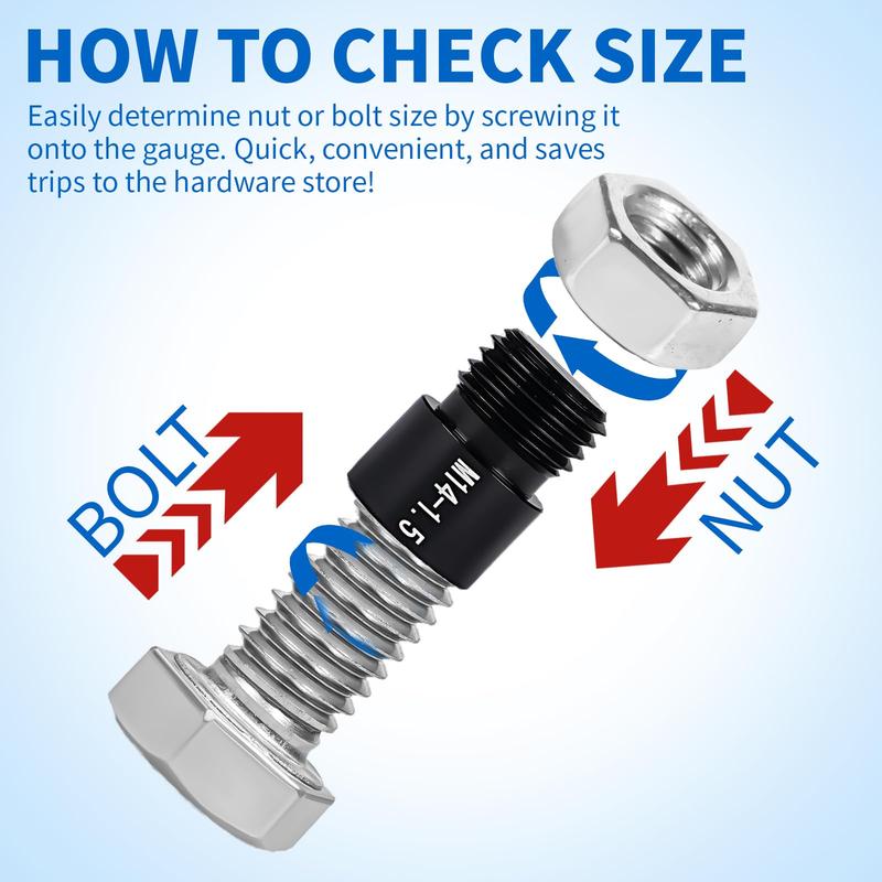 🔧Nut & Bolt Thread Checker Kit for Inspection of Fixed Bolts or Threaded Holes