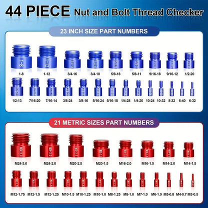 🔧Nut & Bolt Thread Checker Kit for Inspection of Fixed Bolts or Threaded Holes