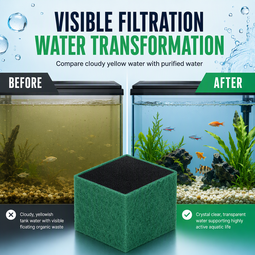 🔥Hot Sale 50% OFF🔥Activated Carbon Filter Cube for Aquarium Water Purification