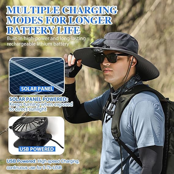 Hot Sale🔥2026 New Ultralight Solar Fan Sun Hat