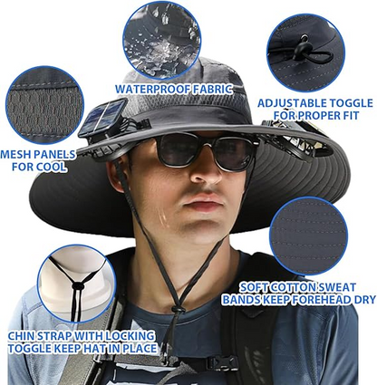Hot Sale🔥2026 New Ultralight Solar Fan Sun Hat
