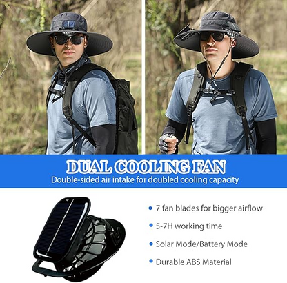 Hot Sale🔥2026 New Ultralight Solar Fan Sun Hat