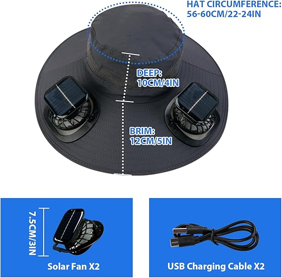 Hot Sale🔥2026 New Ultralight Solar Fan Sun Hat