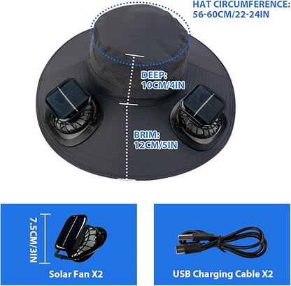 Hot Sale🔥2026 New Ultralight Solar Fan Sun Hat