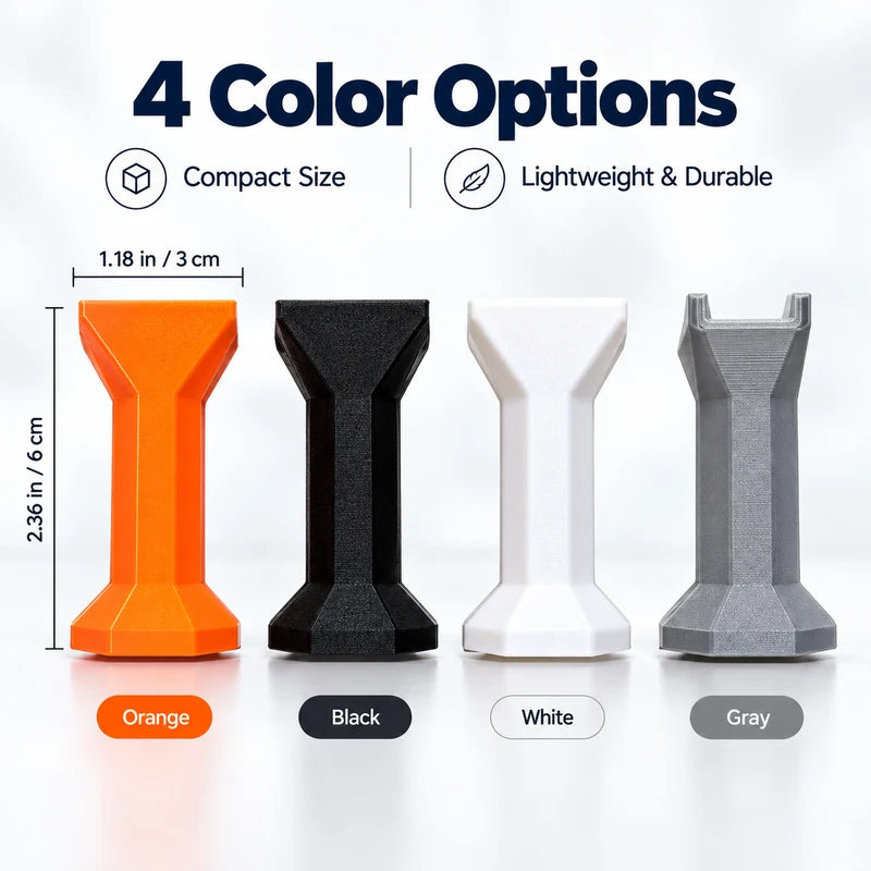 Orange black white and gray windshield wiper lifter stands with 6 cm height and 3 cm width